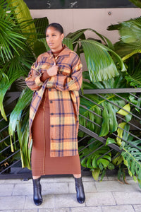 Get trendy with Plaid Button Down Shacket with Pockets - Jacket available at ELLE TENAJ. Grab yours for $69 today!