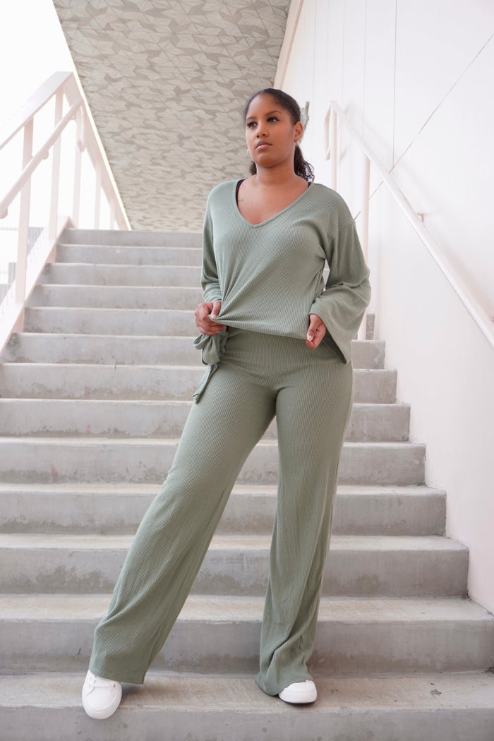 Get trendy with Sage Luxe Tie-Knot Pants Set - Sets available at ELLE TENAJ. Grab yours for $30 today!