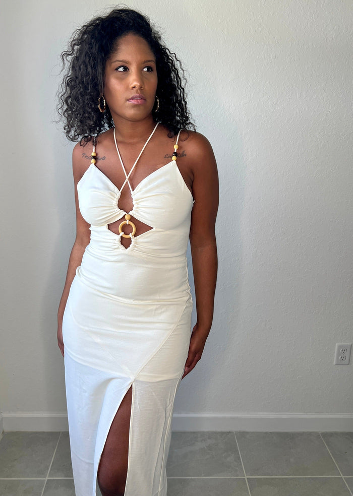 Get trendy with White Boho Maxi Dress - Dresses available at ELLE TENAJ. Grab yours for $25 today!
