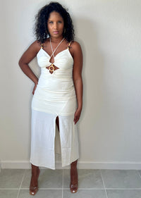Get trendy with White Boho Maxi Dress - Dresses available at ELLE TENAJ. Grab yours for $44.90 today!