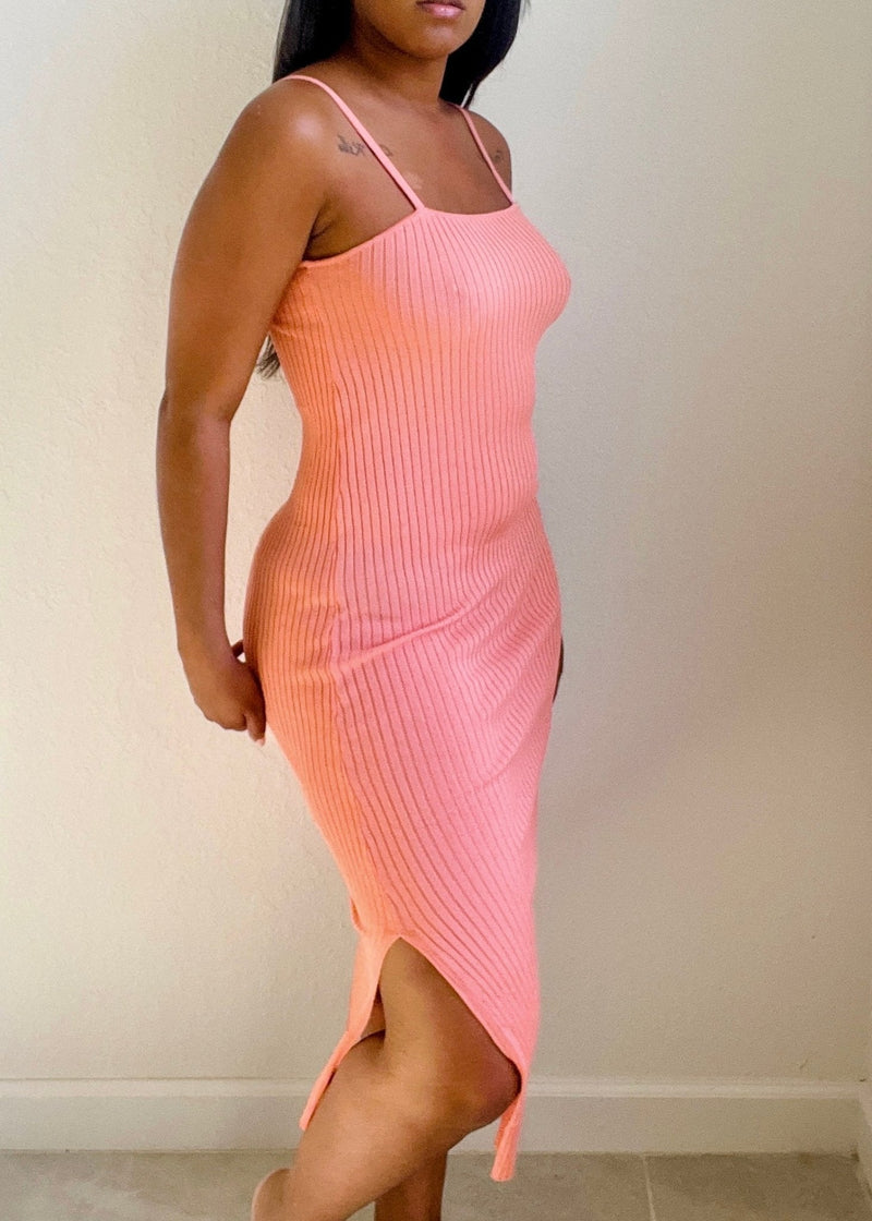 Get trendy with Basic Ribbed Dress - Dresses available at ELLE TENAJ. Grab yours for $25.0 today!