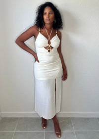 Get trendy with White Boho Maxi Dress - Dresses available at ELLE TENAJ. Grab yours for $25 today!