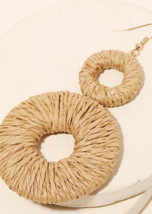 Get trendy with Woven Circle Earrings - Accessories available at ELLE TENAJ. Grab yours for $18.9 today!